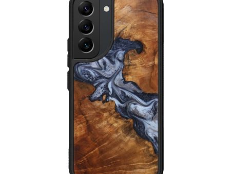 Galaxy S22 Wood+Resin Phone Case - Elsie (Black & White, 635986) Hot on Sale