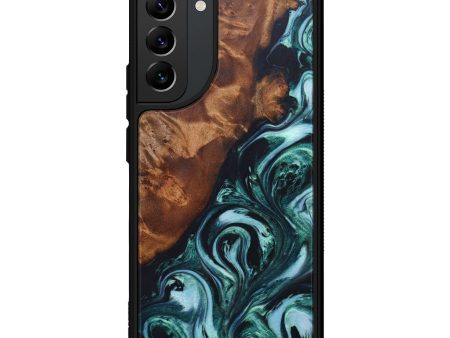 Galaxy S22 Plus Wood+Resin Phone Case - Chad (Green, 636895) For Sale