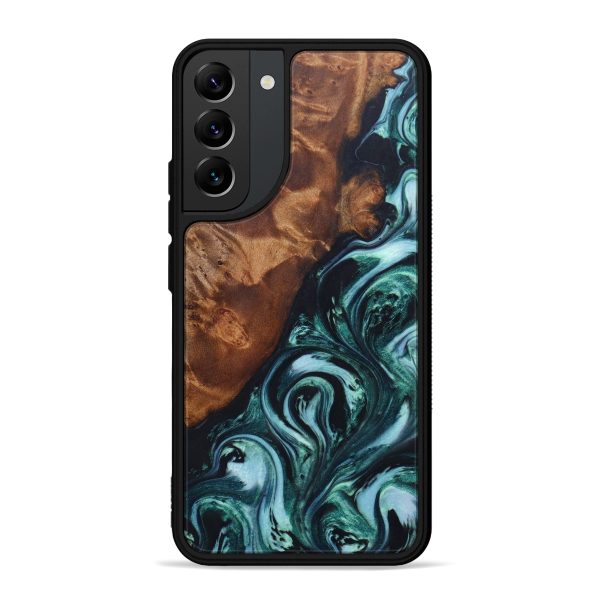 Galaxy S22 Plus Wood+Resin Phone Case - Chad (Green, 636895) For Sale