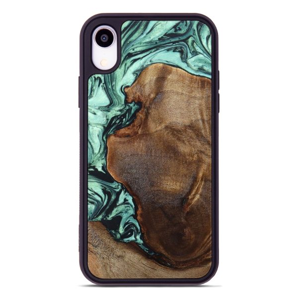 iPhone Xr Wood+Resin Phone Case - Hazel (Green, 635781) Online Sale