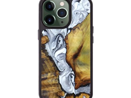 iPhone 13 Pro Wood+Resin Phone Case - Carter (Mosaic, 636627) For Sale