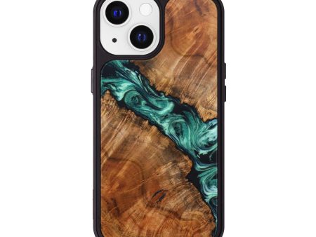 iPhone 13 Wood+Resin Phone Case - Charlie (Green, 636579) Online