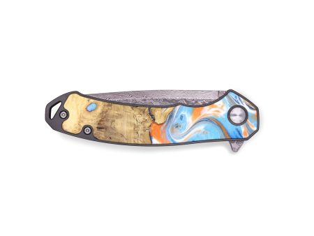 EDC Wood+Resin Pocket Knife - Aitana (Blue, 636426) Sale