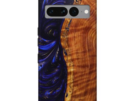 Pixel 7 Pro Wood+Resin Live Edge Phone Case - Tabitha (Blue, 635144) Online Hot Sale