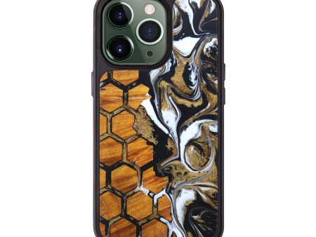 iPhone 13 Pro Wood+Resin Phone Case - Merle (Pattern, 636799) Online Hot Sale