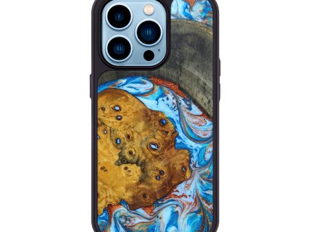 iPhone 14 Pro Wood+Resin Phone Case - Weston (Mosaic, 636621) on Sale