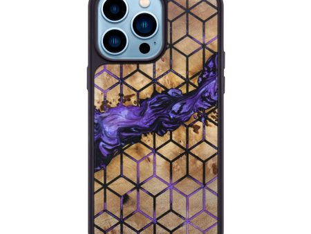 iPhone 14 Pro Max Wood+Resin Phone Case - Brinley (Pattern, 635927) Online Sale