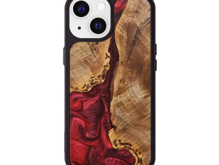 iPhone 13 Wood+Resin Phone Case - Mekhi (Red, 636775) For Sale