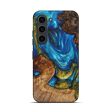 Galaxy S23 Wood+Resin Live Edge Phone Case - Casey (Teal & Gold, 635143) For Sale