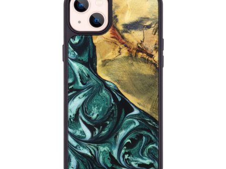 iPhone 14 Plus Wood+Resin Phone Case - Armando (Green, 636585) on Sale