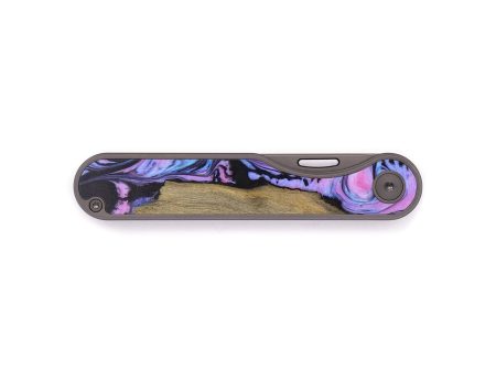 Minimalist Wood+Resin Pocket Knife - Ellen (Purple, 636439) Online now