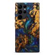 Galaxy S22 Ultra Wood+Resin Live Edge Phone Case - Jazmin (Teal & Gold, 635141) on Sale