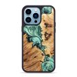 iPhone 14 Pro Max Wood+Resin Phone Case - Laurel (Green, 635809) For Cheap