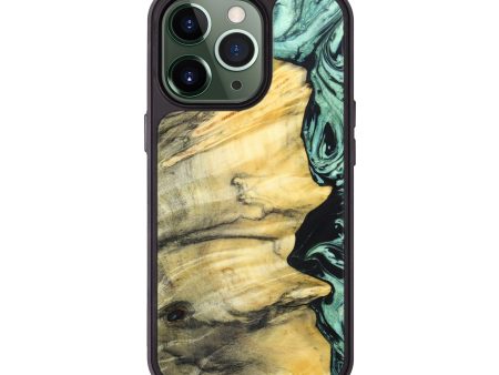 iPhone 13 Pro Wood+Resin Phone Case - Fred (Green, 635806) Online Sale