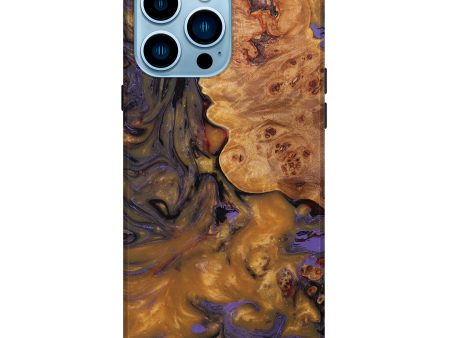 iPhone 14 Pro Max Wood+Resin Live Edge Phone Case - Addisyn (Purple, 635118) Hot on Sale