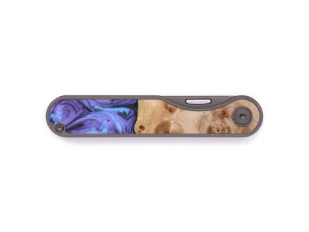 Minimalist Wood+Resin Pocket Knife - Juanita (Purple, 636457) Sale