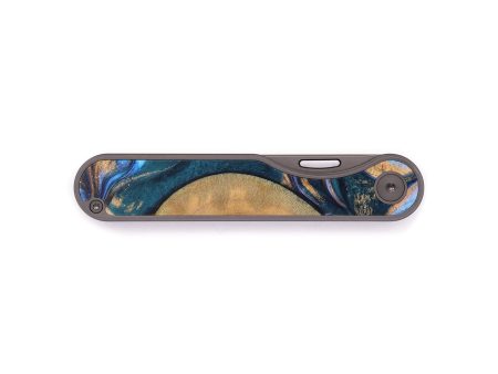 Minimalist Wood+Resin Pocket Knife - Catalina (Teal & Gold, 636353) Fashion