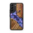 Galaxy S22 Wood+Resin Phone Case - Opal (Purple, 635859) For Discount