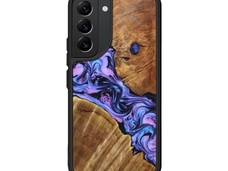 Galaxy S22 Wood+Resin Phone Case - Opal (Purple, 635859) For Discount