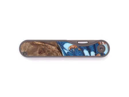 Minimalist Wood+Resin Pocket Knife - Tiffany (Teal & Gold, 636434) Discount