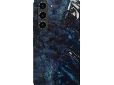 Galaxy S23 Wood+Resin Live Edge Phone Case - Amie (Blue, 635543) For Cheap