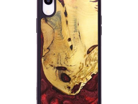 iPhone Xr Wood+Resin Phone Case - Elise (Red, 636738) For Sale