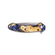 EDC Wood+Resin Pocket Knife - Agnes (Blue, 636345) Online Sale