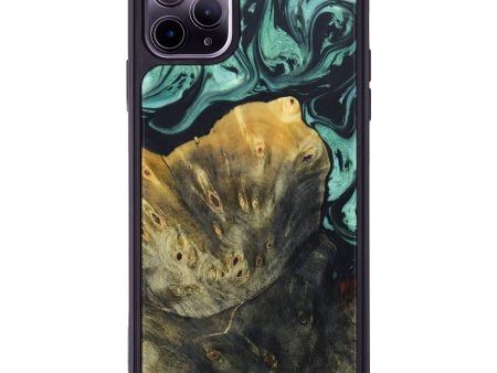 iPhone 11 Pro Max Wood+Resin Phone Case - Braden (Green, 637464) For Discount