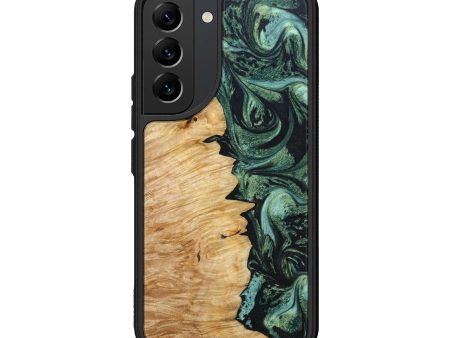 Galaxy S22 Wood+Resin Phone Case - Octavia (Green, 635783) Sale