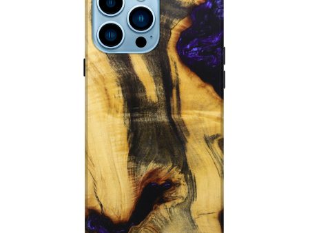 iPhone 14 Pro Max Wood+Resin Live Edge Phone Case - Terry (Purple, 634616) Sale