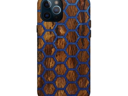 iPhone 12 Pro Wood+Resin Live Edge Phone Case - Jasper (Blue, 636067) Sale