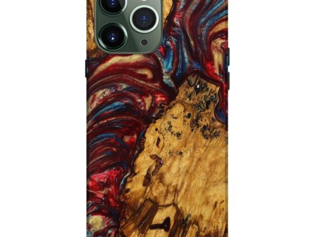 iPhone 13 Pro Max Wood+Resin Live Edge Phone Case - Camron (Red, 635670) For Cheap