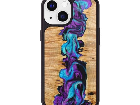 iPhone 13 Wood+Resin Phone Case - Maci (Purple, 637478) Online Hot Sale