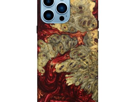 iPhone 14 Pro Max Wood+Resin Live Edge Phone Case - Vicky (Red, 634885) Online Hot Sale