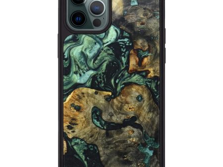 iPhone 12 Pro Max Wood+Resin Phone Case - Carl (Green, 635782) Fashion