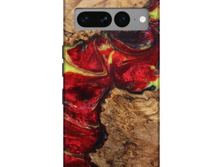 Pixel 7 Pro Wood+Resin Live Edge Phone Case - Diane (Red, 635112) Online