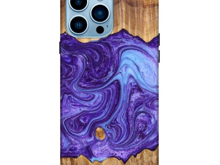 iPhone 14 Pro Max Wood+Resin Live Edge Phone Case - Richard (Purple, 635121) For Discount