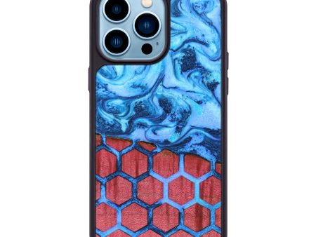 iPhone 14 Pro Max Wood+Resin Phone Case - Whitney (Pattern, 635724) on Sale