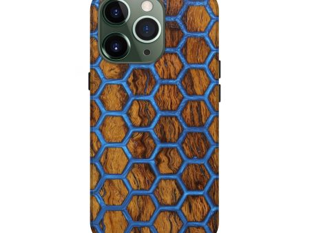 iPhone 13 Pro Wood+Resin Live Edge Phone Case - Fernando (Blue, 636068) Online Hot Sale