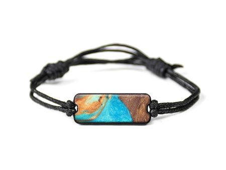 Classic Wood+Resin Bracelet - Lizbeth (Teal & Gold, 636058) Hot on Sale