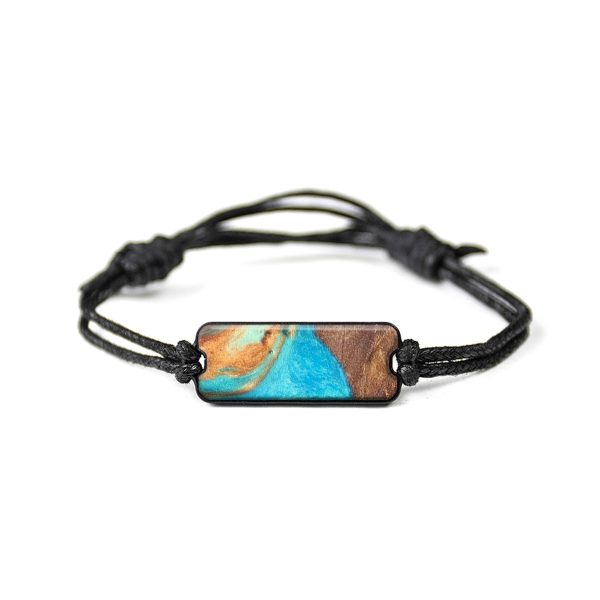 Classic Wood+Resin Bracelet - Lizbeth (Teal & Gold, 636058) Hot on Sale