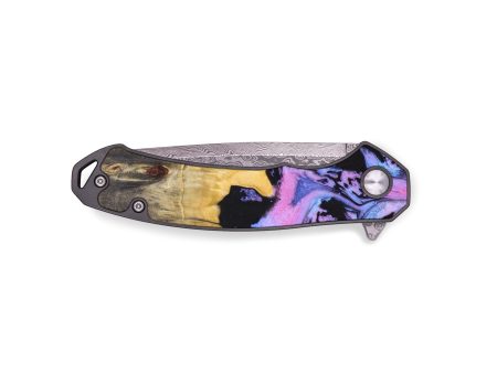 EDC Wood+Resin Pocket Knife - Adeline (Purple, 636453) Sale