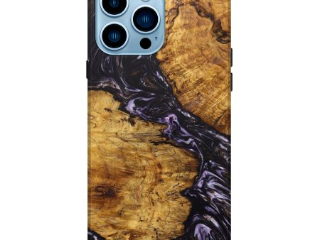 iPhone 14 Pro Max Wood+Resin Live Edge Phone Case - Armani (Purple, 631243) Online Hot Sale