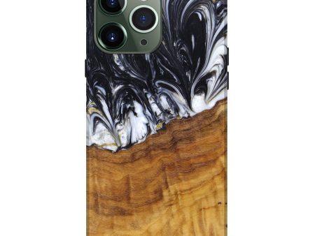 iPhone 13 Pro Max Wood+Resin Live Edge Phone Case - Brice (Black & White, 633089) Supply