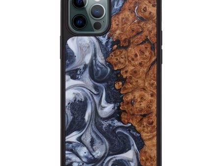 iPhone 12 Pro Wood+Resin Phone Case - Cadence (Black & White, 632452) Online Hot Sale