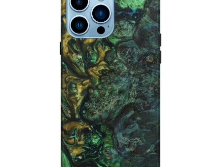 iPhone 14 Pro Max Wood+Resin Live Edge Phone Case - Raquel (Green, 631268) Fashion