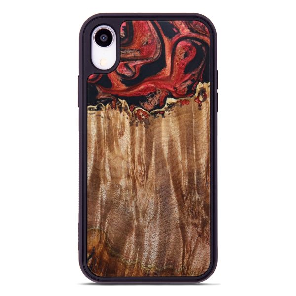 iPhone Xr Wood+Resin Phone Case - Jules (Red, 633556) Online Hot Sale