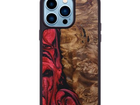 iPhone 14 Pro Max Wood+Resin Phone Case - Braylen (Red, 634543) on Sale