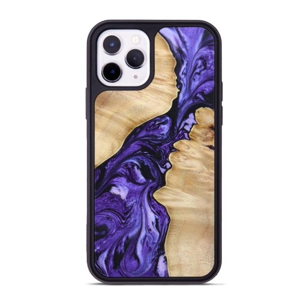 iPhone 11 Pro Wood+Resin Phone Case - Alexis (Purple, 631964) For Discount