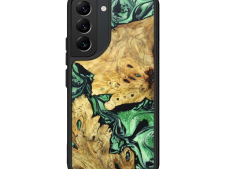 Galaxy S22 Wood+Resin Phone Case - Adelyn (Green, 632577) Hot on Sale